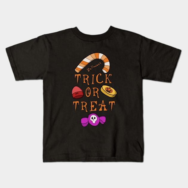 Halloween Trick or Treat Kids T-Shirt by DiegoCarvalho